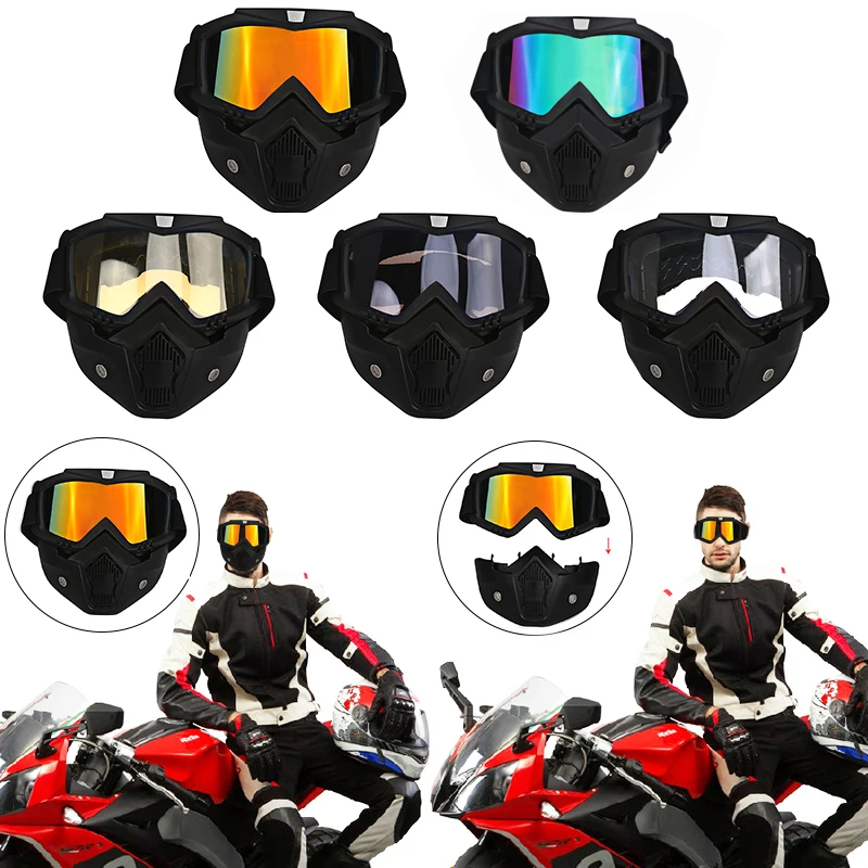 Motorcycle Face Mask Detachable Goggles Anti-Fog Lens Riding Protective Helmet Face Eyewear Shield Mask Nose Protection Mask D30
Motorcycle Face Mask Detachable Goggles Anti-Fog Lens Riding Protective Helmet Face Eyewear Shield Mask Nose Protection Mask D30