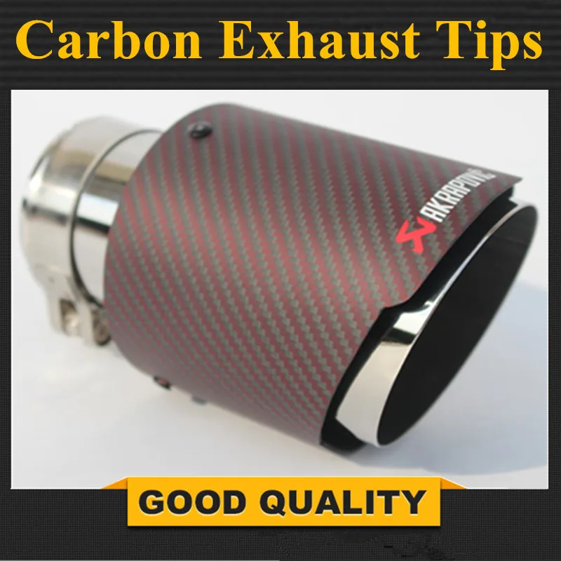 1 Piece: Inlet 63mm Outlet 101mm Akrapovic Red Carbon Fiber Exhaust Tips Muffler Stainless Steel Car Exhaust Muffler Pipe
1 Piece: Inlet 63mm Outlet 101mm Akrapovic Red Carbon Fiber Exhaust Tips Muffler Stainless Steel Car Exhaust Muffler Pipe