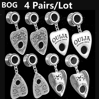 BOG-4 Pairs Ouija Board Planchette Antique Tribal Threaded Ear Tunnel Vintage Expander Ear Stretcher Body Piercing Jewelry
BOG-4 Pairs Ouija Board Planchette Antique Tribal Threaded Ear Tunnel Vintage Expander Ear Stretcher Body Piercing Jewelry