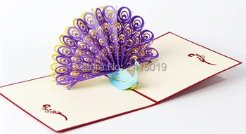 Freeshipping 5pc/lot 15x15cm handmade exquisite 3D foldup party greeting invitation card kids children birthday cards peacock
Freeshipping 5pc/lot 15x15cm handmade exquisite 3D foldup party greeting invitation card kids children birthday cards peacock