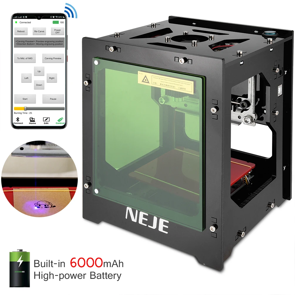 NEJE DK-BL 1500mW 3000mW Mini USB Laser Engraver DIY Desktop CNC Router Laser Engraving Machine Marking Machine Cutter for Wood
NEJE DK-BL 1500mW 3000mW Mini USB Laser Engraver DIY Desktop CNC Router Laser Engraving Machine Marking Machine Cutter for Wood