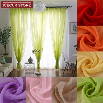 ICECUR Pure Color Tulle Curtain Drape Light-weight Translucidus Modern Home Window Decoration Voile Tulle Bedroom Kitchen Living
ICECUR Pure Color Tulle Curtain Drape Light-weight Translucidus Modern Home Window Decoration Voile Tulle Bedroom Kitchen Living