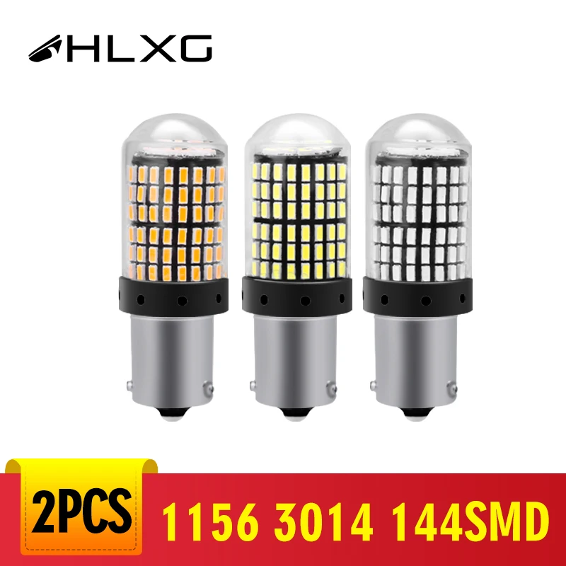 Светодиодный стоп-сигнал hlxg 1 пара красный 1156 BA15S P21W BAU15S PY21W лампа 12 В 6000 К белый