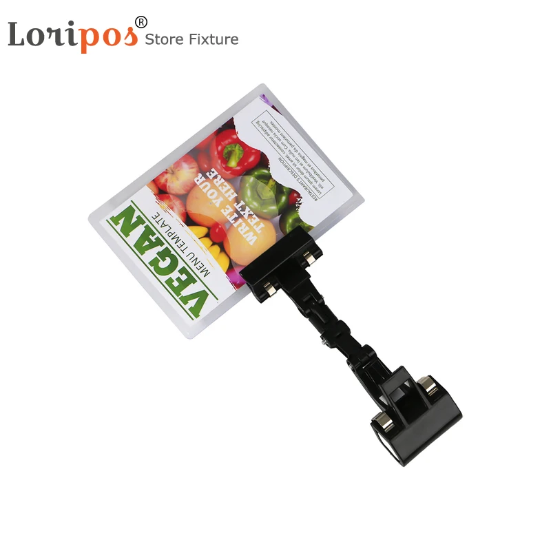 105x150mm A6 Label Frame with Universal Rotatable Clamp For Supermarket Price Sign Display Shelf Mounted Sign Holder Pop Clip
105x150mm A6 Label Frame with Universal Rotatable Clamp For Supermarket Price Sign Display Shelf Mounted Sign Holder Pop Clip