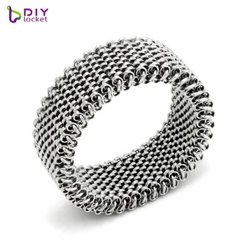 10pcs/lot Wholesale Silver Color 8# Stretchable Stainless Steel Mesh Ring Fit 10mm Charms LSBR056
10pcs/lot Wholesale Silver Color 8# Stretchable Stainless Steel Mesh Ring Fit 10mm Charms LSBR056