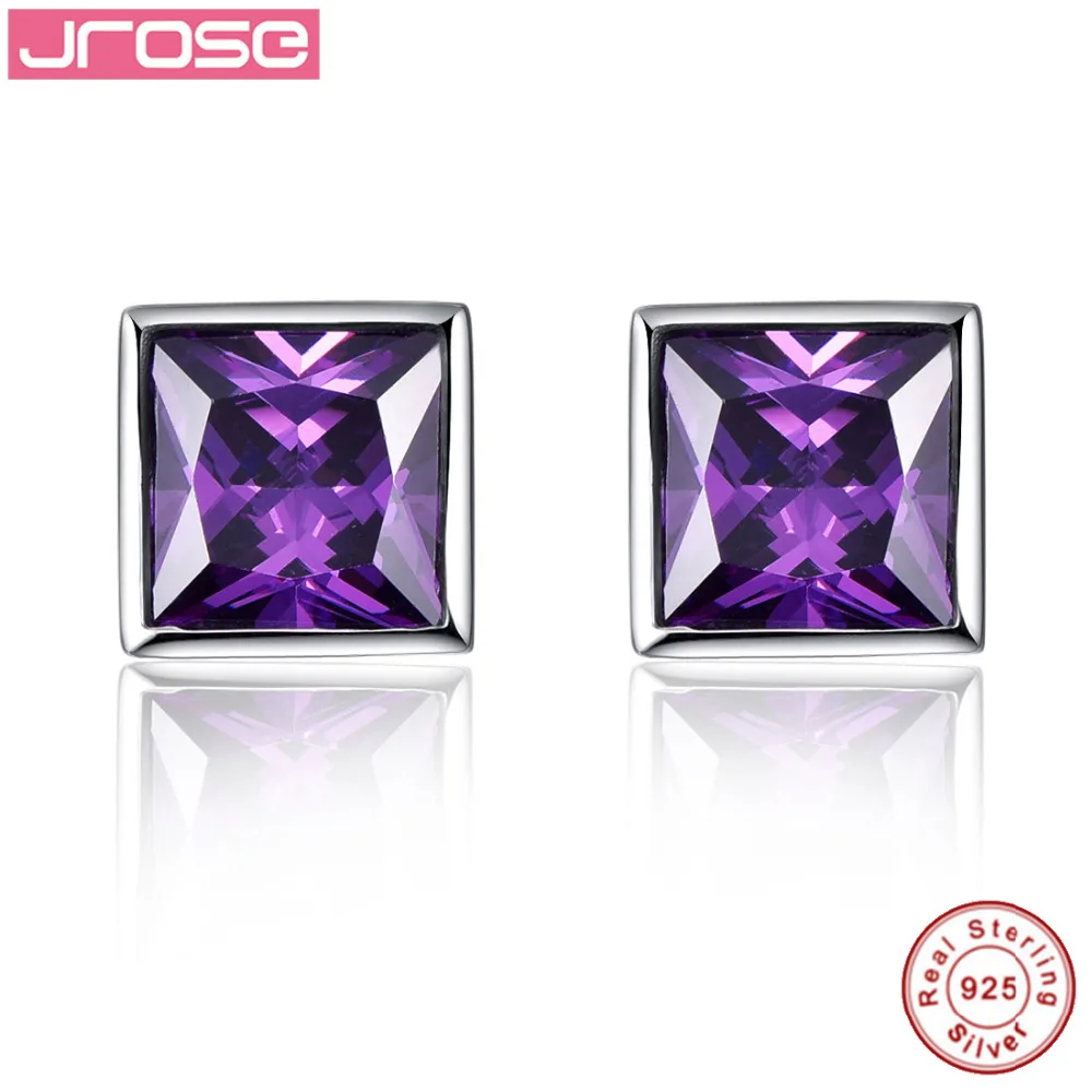 Jrose Genuine Big Gem Stud Earrings for Women Solid 100% 925 Sterling Silver 9.2ct Natural Purple Princess Cut With Jewelry Box
Jrose Genuine Big Gem Stud Earrings for Women Solid 100% 925 Sterling Silver 9.2ct Natural Purple Princess Cut With Jewelry Box