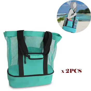2 Psc Canvas + Mesh Lunch Bags Multi-function Picnic Beach Camping Insulation Bag Green Solid Color Zipper Storage Bag 10Jun 11
2 Psc Canvas + Mesh Lunch Bags Multi-function Picnic Beach Camping Insulation Bag Green Solid Color Zipper Storage Bag 10Jun 11