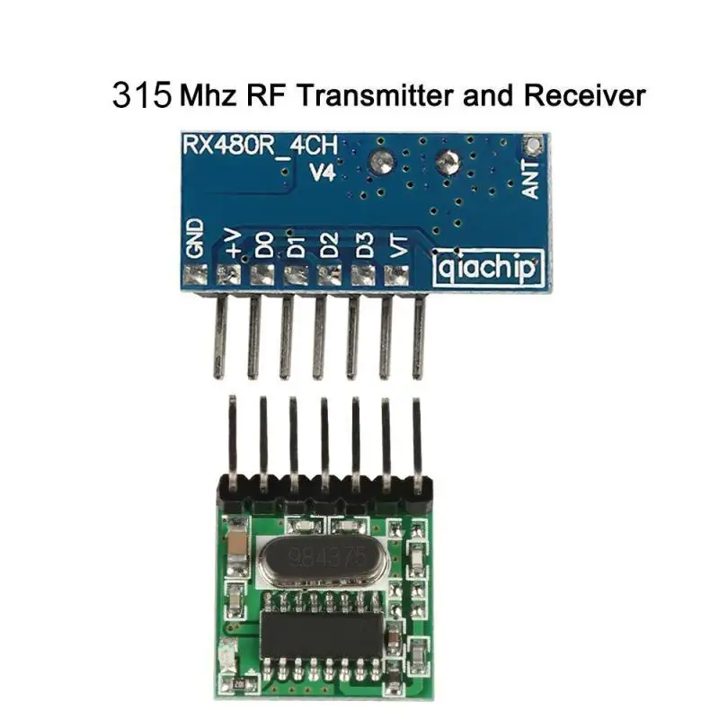 315Mhz RF Mini Wireless Remote Control Transmitter and Receiver Modue 1527 EV1527 Learning Code ASK Remote Control Switch Kit
315Mhz RF Mini Wireless Remote Control Transmitter and Receiver Modue 1527 EV1527 Learning Code ASK Remote Control Switch Kit