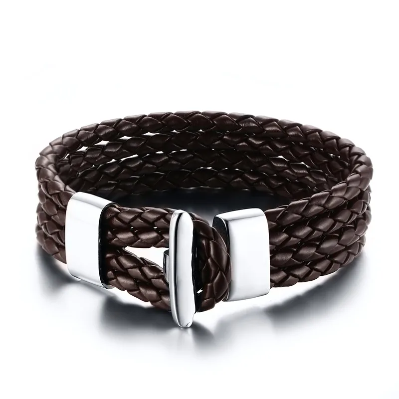 Handmade 4 layers Braided Leather Bracelet for Men Brown & Black 8 inch Fashion Jewelry
Handmade 4 layers Braided Leather Bracelet for Men Brown & Black 8 inch Fashion Jewelry