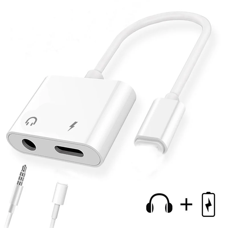 2 in 1 Audio Adapter IOS 12.1.4 For iPhone 7 8 Plus X XS Max For lightning to 3.5mm Headphone Earphones Jack Aux Charging Cable
2 in 1 Audio Adapter IOS 12.1.4 For iPhone 7 8 Plus X XS Max For lightning to 3.5mm Headphone Earphones Jack Aux Charging Cable