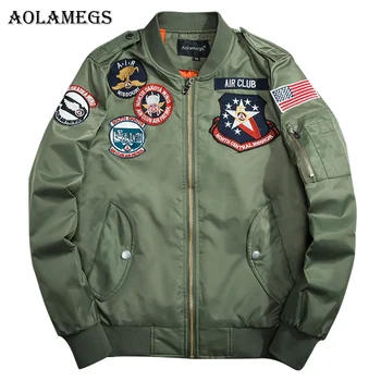 Aolamegs Bomber Jacket Men Bee Embroidery Thin Pilot Men's Jacket Hip Hop Fashion Outwear Autumn Men Coat Bomb Baseball Jackets
Aolamegs Bomber Jacket Men Bee Embroidery Thin Pilot Men's Jacket Hip Hop Fashion Outwear Autumn Men Coat Bomb Baseball Jackets