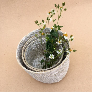 Flower Pot Planter Basket Seaweed Wicker Baskets Dirty Laundry Storage Basket Home Storage Simple Decoration
Flower Pot Planter Basket Seaweed Wicker Baskets Dirty Laundry Storage Basket Home Storage Simple Decoration