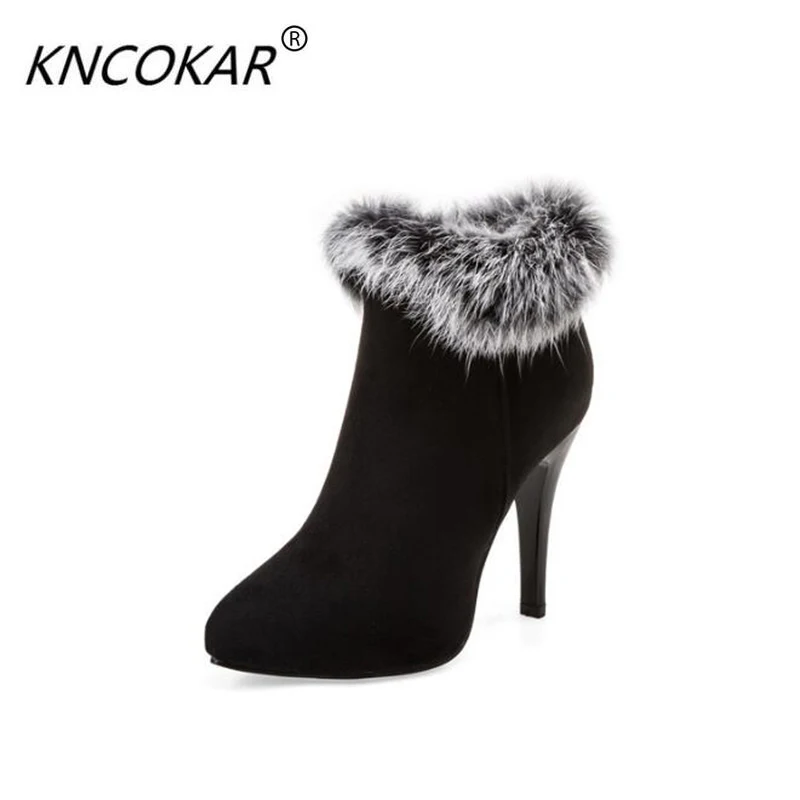 KNCOKAR Autumn winter women's boots back pile wool short boots big size high heels
KNCOKAR Autumn winter women's boots back pile wool short boots big size high heels