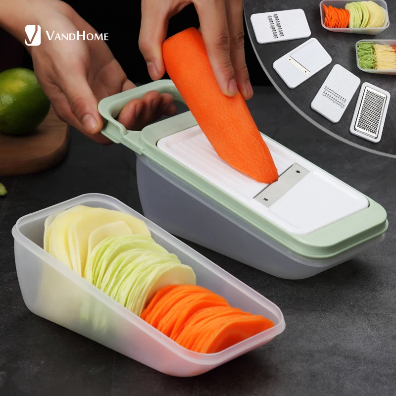 VandHome Multifunctional Vegetable Cutter Grater With Stainless Steel Blade Potato Carrot Slicer Shredder Kitchen Accessories
VandHome Multifunctional Vegetable Cutter Grater With Stainless Steel Blade Potato Carrot Slicer Shredder Kitchen Accessories