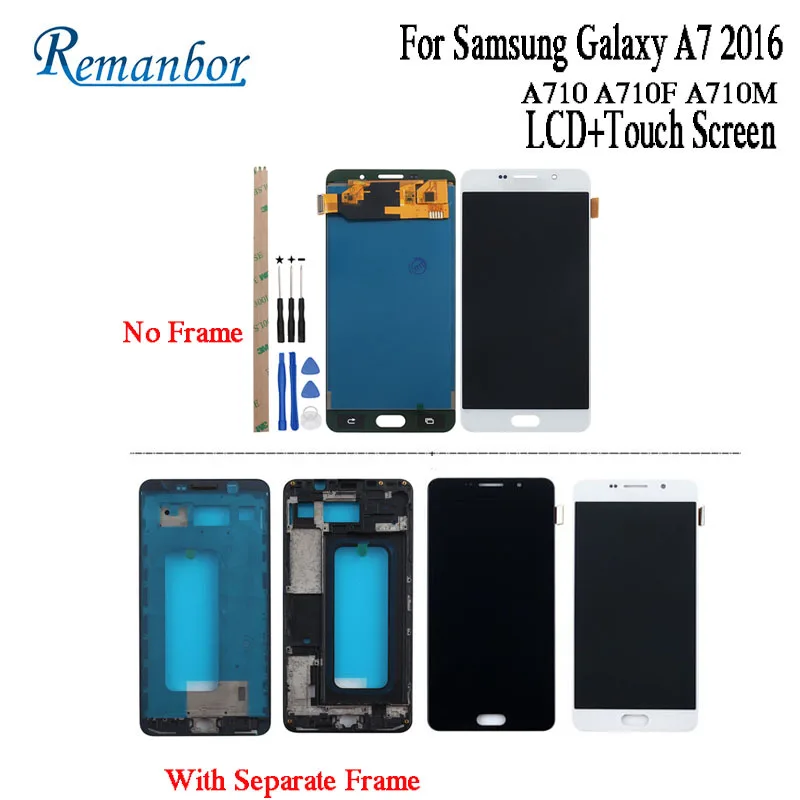 Remanbor For Samsung Galaxy A7 2016 A710 A710F A710M LCD Display and Touch Screen +Separate Frame Amoled With Tools
Remanbor For Samsung Galaxy A7 2016 A710 A710F A710M LCD Display and Touch Screen +Separate Frame Amoled With Tools