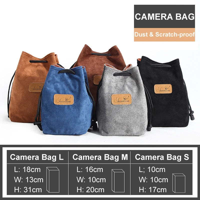 Vintage DSLR Velvet Fleece Camera Dustproof Scratchproof Case Drawstring Bags Lens Pouch Protection for Canon Nikon Mirriorless
Vintage DSLR Velvet Fleece Camera Dustproof Scratchproof Case Drawstring Bags Lens Pouch Protection for Canon Nikon Mirriorless