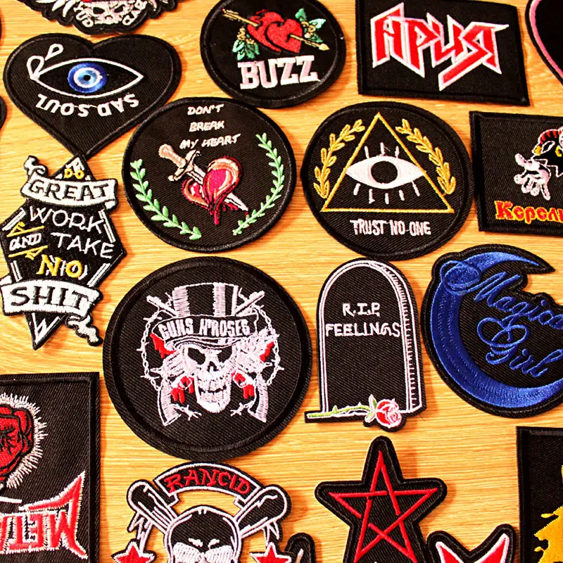 DIY Punk Skull Patch Embroidered Patches For Clothing Iron On Patches On Clothes Rock Hippie Patch Biker Badges Black Applique
DIY Punk Skull Patch Embroidered Patches For Clothing Iron On Patches On Clothes Rock Hippie Patch Biker Badges Black Applique