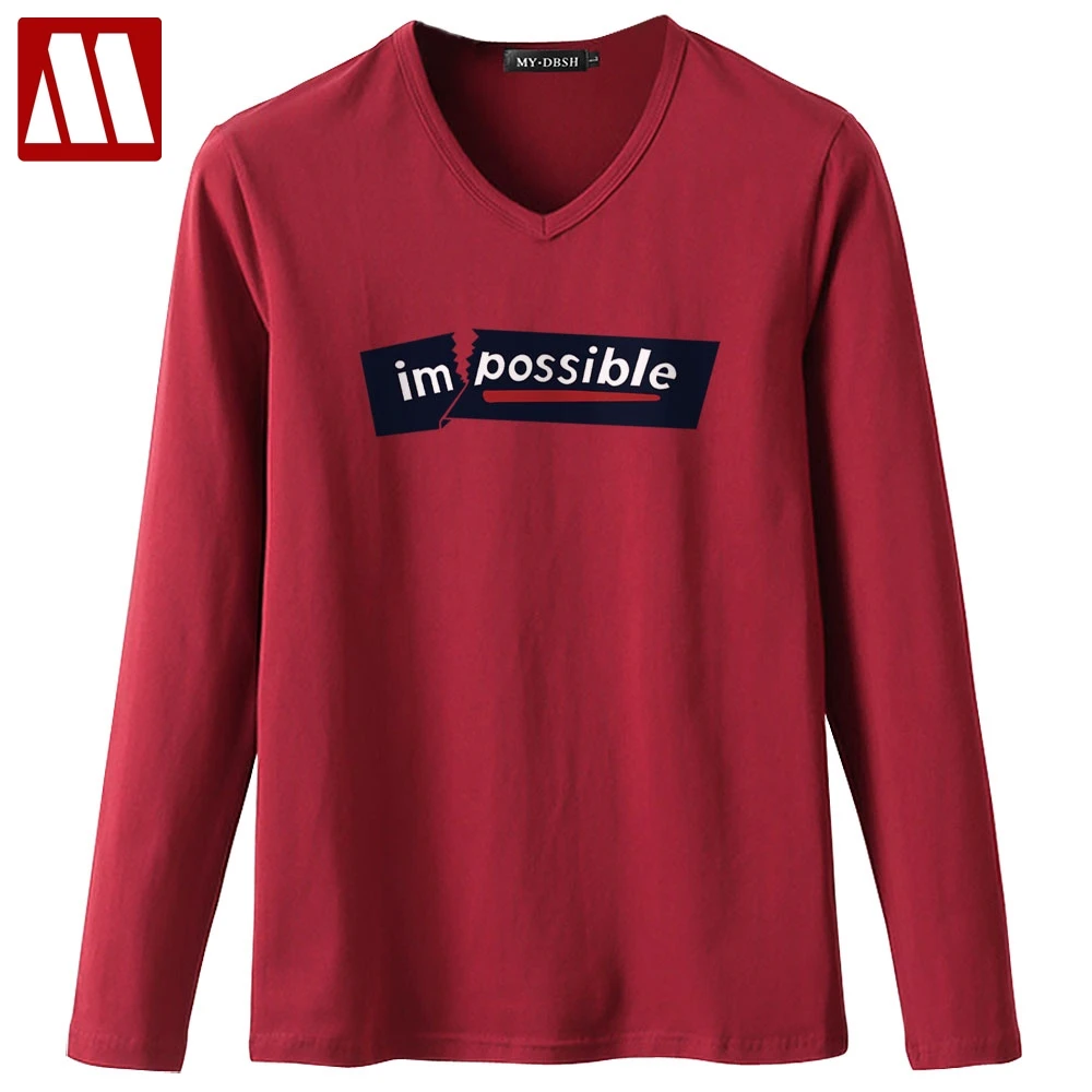 Man Printed Impossible T-shirts 2019 Summer Tops & Tees New Man's T Shirts Long Sleeved V Neck Fashion Slim Fit Men Tees Shirts
Man Printed Impossible T-shirts 2019 Summer Tops & Tees New Man's T Shirts Long Sleeved V Neck Fashion Slim Fit Men Tees Shirts