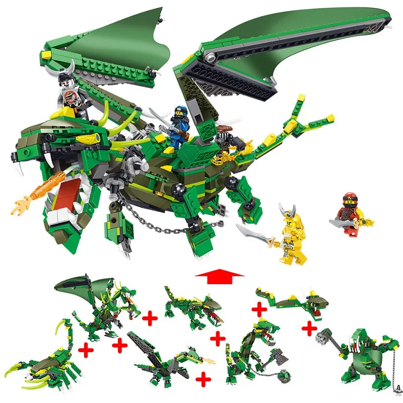660Pcs Ninjagoed 8 Transformations Deformation Machine Battle Dragon Building Blocks Compatible Legoings Bricks Toys Child Gift
660Pcs Ninjagoed 8 Transformations Deformation Machine Battle Dragon Building Blocks Compatible Legoings Bricks Toys Child Gift