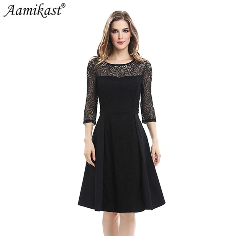 Aamikast Vintage Elegant New Fashion Lace Cotton Patchwork 3/4 Sleeve O-neck Fit And Flare Work Party Evening Female Dresses
Aamikast Vintage Elegant New Fashion Lace Cotton Patchwork 3/4 Sleeve O-neck Fit And Flare Work Party Evening Female Dresses