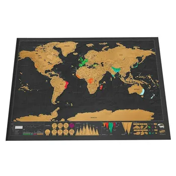Deluxe Erase Black World Map Scratch off World Map Personalized Travel Scratch for Map Room Home Decoration Wall Stickers
Deluxe Erase Black World Map Scratch off World Map Personalized Travel Scratch for Map Room Home Decoration Wall Stickers