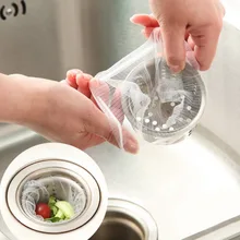 חד פעמי ניילון מסנן תיק פסולת פקק שקית האשפה ניקוז רצפת כיור מטבח מסננת למנוע חדש 10 יחידות או 30 יחידות או 100 יח'\סט(China)