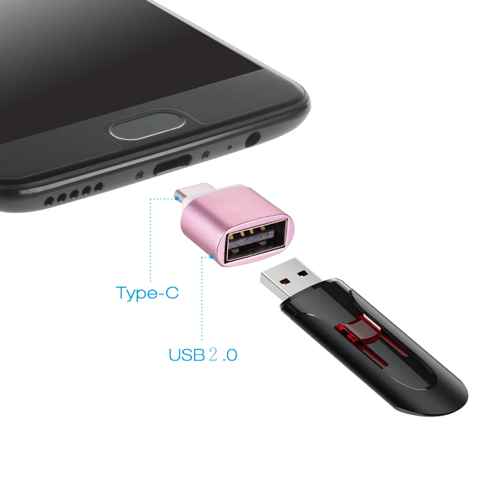 Type C To OTG Adapter Type C Converter to USB 2.0 for Samsung S9 MacBook OTG Cable Reader Flash Drive Phone Accessories
Type C To OTG Adapter Type C Converter to USB 2.0 for Samsung S9 MacBook OTG Cable Reader Flash Drive Phone Accessories