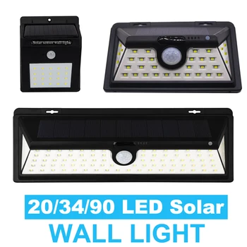 20/34/90 LED IP65 Waterproof Solar Light 2835 SMD White Solar Power Outdoor Garden Lighting PIR Motion Sensor Pathway Wall Lamp
20/34/90 LED IP65 Waterproof Solar Light 2835 SMD White Solar Power Outdoor Garden Lighting PIR Motion Sensor Pathway Wall Lamp