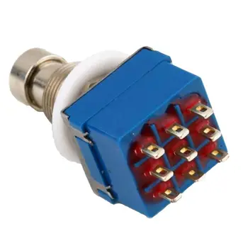 HOT-5x 3PDT 9 Pins Box Stomp Guitar Effect Pedal Foot Switch True Bypass Metal Silver+blue
HOT-5x 3PDT 9 Pins Box Stomp Guitar Effect Pedal Foot Switch True Bypass Metal Silver+blue