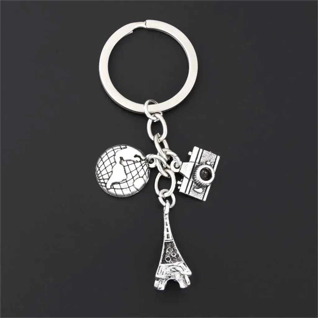 1Pc New Arrival Eiffel Tower And Camera Charms Keychain Handmade World Map Keyring Travel Theme Trinket Souvenir Jewelry E2682
1Pc New Arrival Eiffel Tower And Camera Charms Keychain Handmade World Map Keyring Travel Theme Trinket Souvenir Jewelry E2682