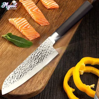 Kitchen Knife 7 Inch Chef Knives Japanese Utility Santoku Knife Meat Cleaver 50Cr15 420 High Carbon Stainless Steel dropshipping
Kitchen Knife 7 Inch Chef Knives Japanese Utility Santoku Knife Meat Cleaver 50Cr15 420 High Carbon Stainless Steel dropshipping
