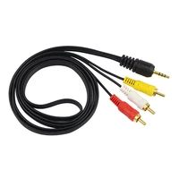 1.5M 3.5 mm Jack to 3 RCA Plug Adapter Audio Converter Video AV Cable Wire Cord for Edifer Stereo VCD DVD TV Computer RPI 3