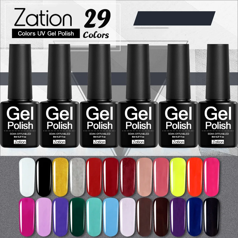 Zation UV Nail Gel Polish 8ML Vernis Semi Permanant UV Esmalte Permanente Primer Base for Nail Art Builder Gel Polish Set
Zation UV Nail Gel Polish 8ML Vernis Semi Permanant UV Esmalte Permanente Primer Base for Nail Art Builder Gel Polish Set