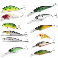 SEALURER 1PCS Fishing Lure Minnow Hard Bait with 2 Fishing Hooks Fishing Tackle Lure 3D Eyes image