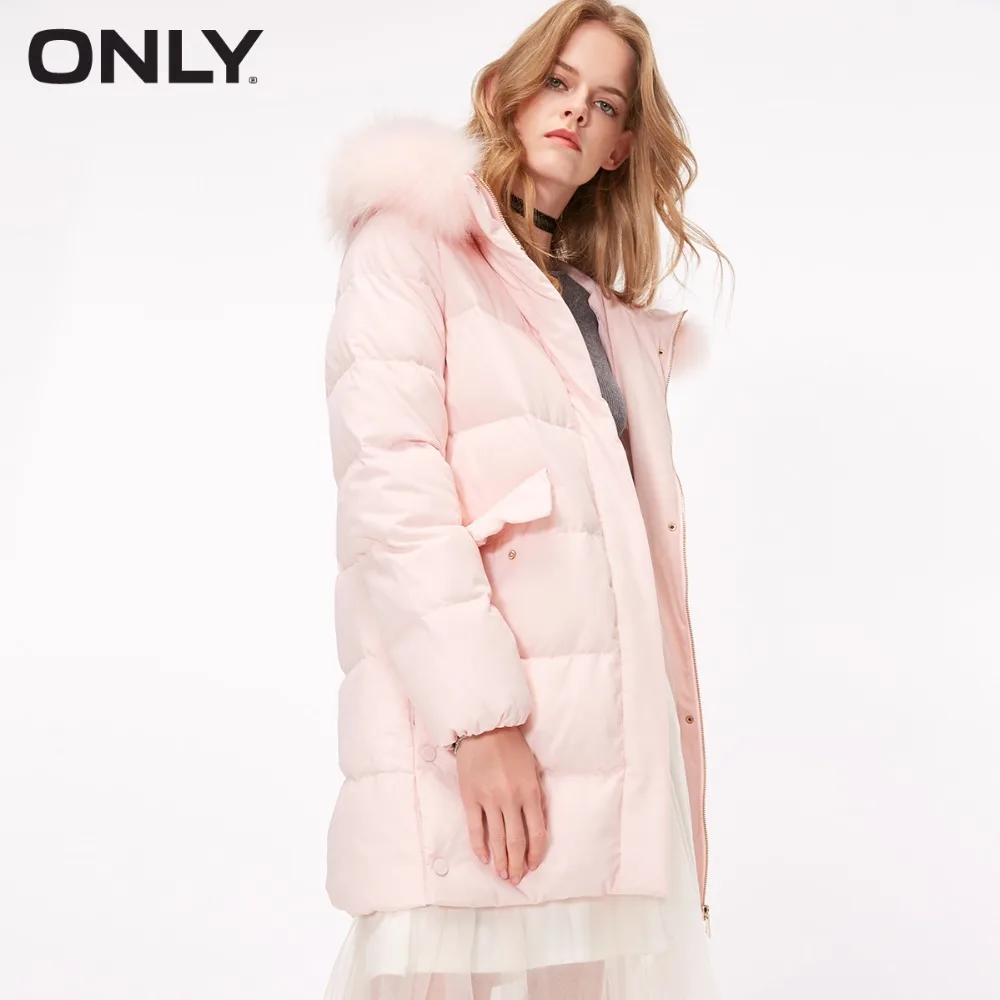 ONLY Women's Raccoon Fur Collar Long Down Jacket Side buttoned slits Elasticized cuffs |118312504
ONLY Women's Raccoon Fur Collar Long Down Jacket Side buttoned slits Elasticized cuffs |118312504