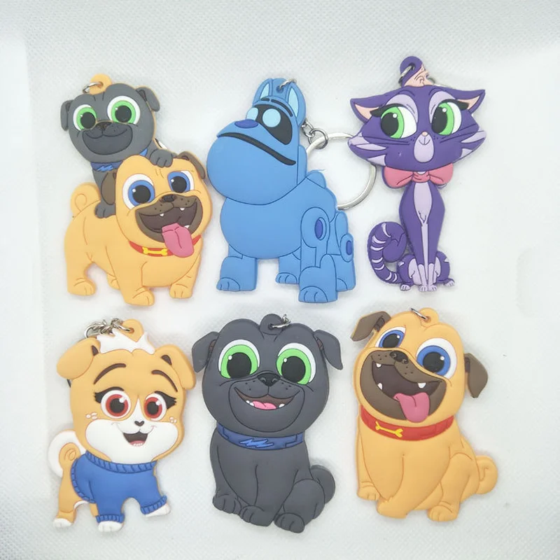 Cute cartoon dog PVC keychain Hissy Bingo Rolly keia rolly funny double sided soft rubber bag pendant men women keyring Llaveros
Cute cartoon dog PVC keychain Hissy Bingo Rolly keia rolly funny double sided soft rubber bag pendant men women keyring Llaveros