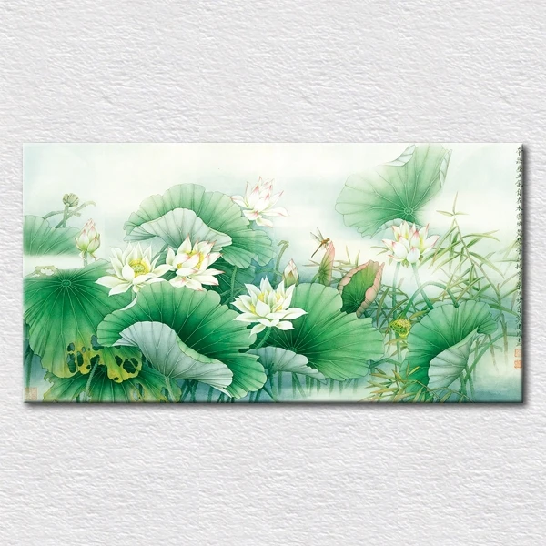 Modern wall decor pictures Chinese style Wall decor art picture Vibrant lotus pond painting printed white lotus picture
Modern wall decor pictures Chinese style Wall decor art picture Vibrant lotus pond painting printed white lotus picture