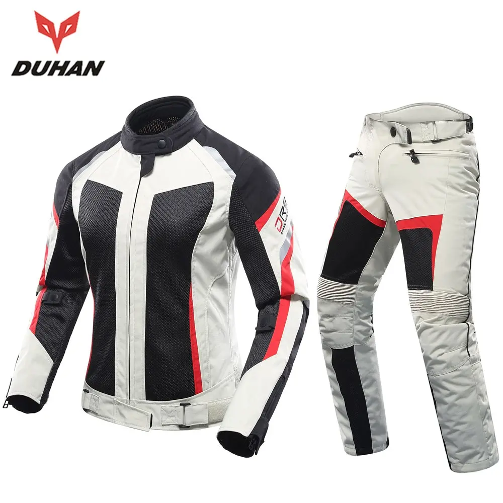 DUHAN Women Motorcycle Jacket Motorcycle Pants Set Breathable Mesh Motorbike Jacket Moto Pants Armor Riding Suit Clothing
DUHAN Women Motorcycle Jacket Motorcycle Pants Set Breathable Mesh Motorbike Jacket Moto Pants Armor Riding Suit Clothing
