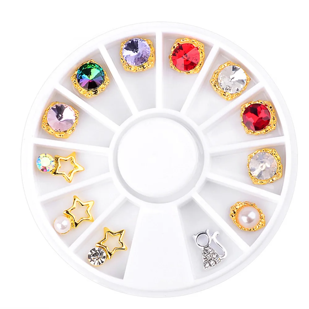 AB Colorful Alloy Nail Art Decorations Luxury Glitter Rhinestones Mixed Bow Flowers Triangle Tips Accessories Nail Wheels 1 Box
AB Colorful Alloy Nail Art Decorations Luxury Glitter Rhinestones Mixed Bow Flowers Triangle Tips Accessories Nail Wheels 1 Box