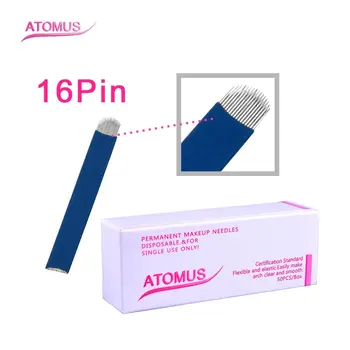 ATOMUS 50PCS 16/18 Pins Permanent Tattoo Eyebrow Needle Microblades Permanent Makeup Tattoo Blade For 3D Embroidery
ATOMUS 50PCS 16/18 Pins Permanent Tattoo Eyebrow Needle Microblades Permanent Makeup Tattoo Blade For 3D Embroidery