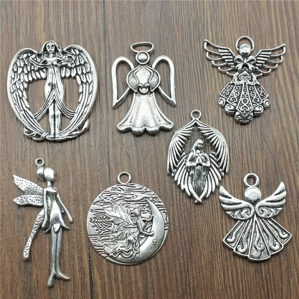 3pcs/lot Charms Pendant Angel Antique Silver Color Angel Charms Pendant Jewelry Fairy Angel Charms For Jewelry Making
3pcs/lot Charms Pendant Angel Antique Silver Color Angel Charms Pendant Jewelry Fairy Angel Charms For Jewelry Making
