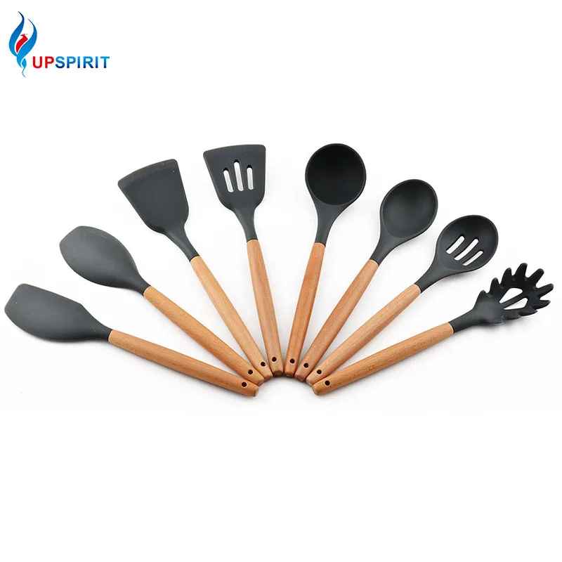 Upspirit 1PCS Silicone Spatula Spoon Colander Spaghetti Server Turner Cooking Utensil Set with Wood Handle Kitchen Gadgets
Upspirit 1PCS Silicone Spatula Spoon Colander Spaghetti Server Turner Cooking Utensil Set with Wood Handle Kitchen Gadgets