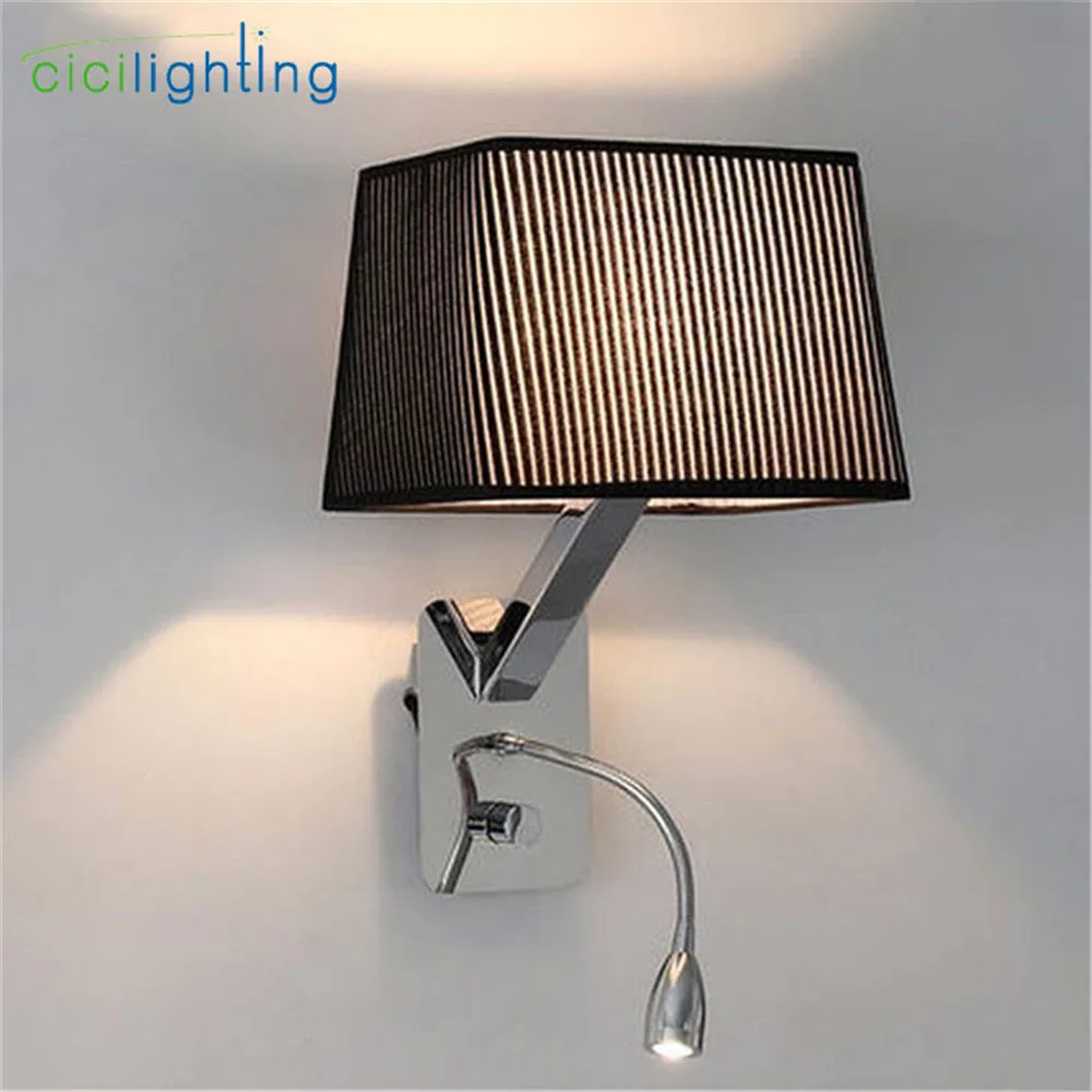 modern LED hose wall lamp aisle hall Read hotel rooms knob switch on/off sconces black white fabric flannel lampshade shade luz
modern LED hose wall lamp aisle hall Read hotel rooms knob switch on/off sconces black white fabric flannel lampshade shade luz