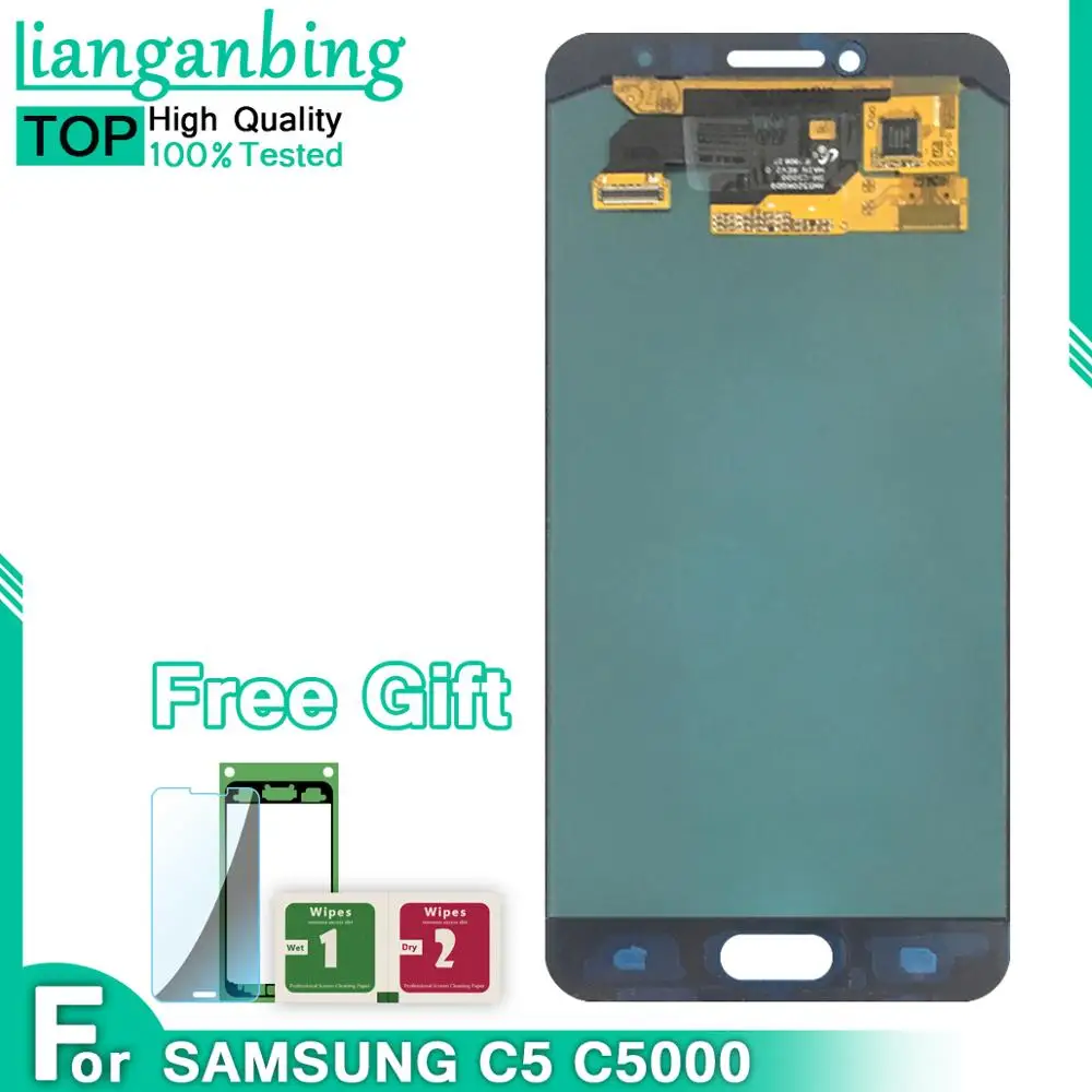 Super Amoled LCD For Samsung Galaxy For C5 C5000 LCD Display Touch Screen Assembly replacement for C5 Free Shipping
Super Amoled LCD For Samsung Galaxy For C5 C5000 LCD Display Touch Screen Assembly replacement for C5 Free Shipping