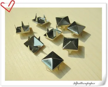 

Pyramid Spots Studs Spikes Punk spike spots Copper Nickel 9 mm 100 pieces i2