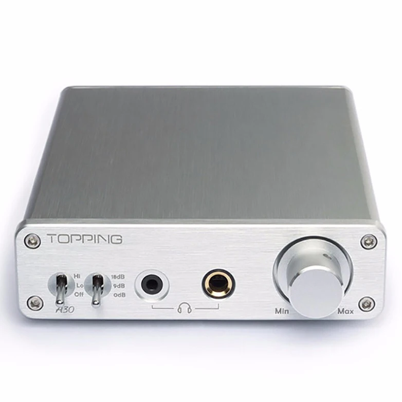 Topping A30 Hifi Desktop Headphone Amplifier 3.5mm/6.35mm Headphone output 1540mW large power output 0dB/9dB/18dB gain swich
Topping A30 Hifi Desktop Headphone Amplifier 3.5mm/6.35mm Headphone output 1540mW large power output 0dB/9dB/18dB gain swich
