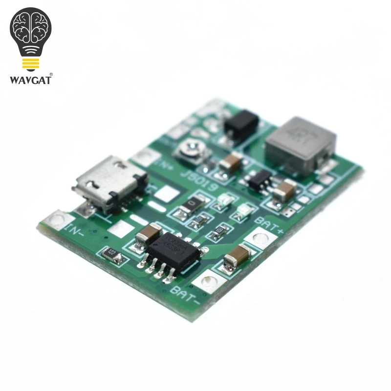 WAVGAT Lithium Li-ion 18650 3.7V 4.2V Battery Charger Board DC-DC Step Up Boost Module TP4056 DIY Kit Parts.
WAVGAT Lithium Li-ion 18650 3.7V 4.2V Battery Charger Board DC-DC Step Up Boost Module TP4056 DIY Kit Parts.