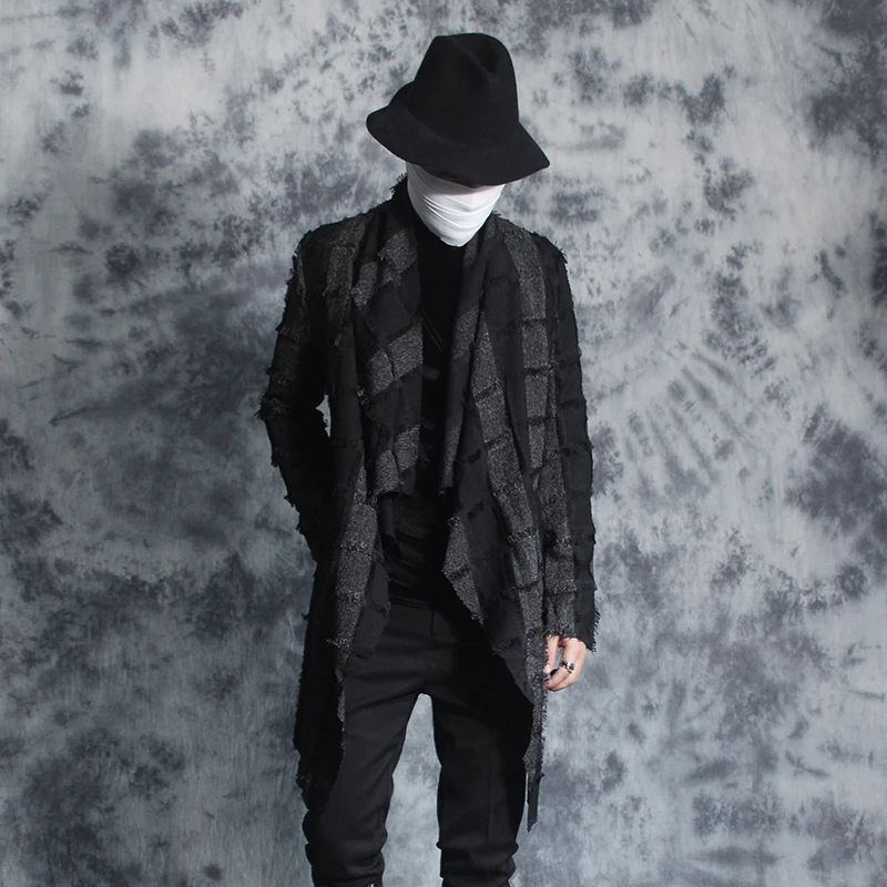 Winter Outerwear Personality Stitching Cardigan Windbreaker Men's Long Cloak Cape Coat Mens Winter Jackets and Coats Harujuku
Winter Outerwear Personality Stitching Cardigan Windbreaker Men's Long Cloak Cape Coat Mens Winter Jackets and Coats Harujuku