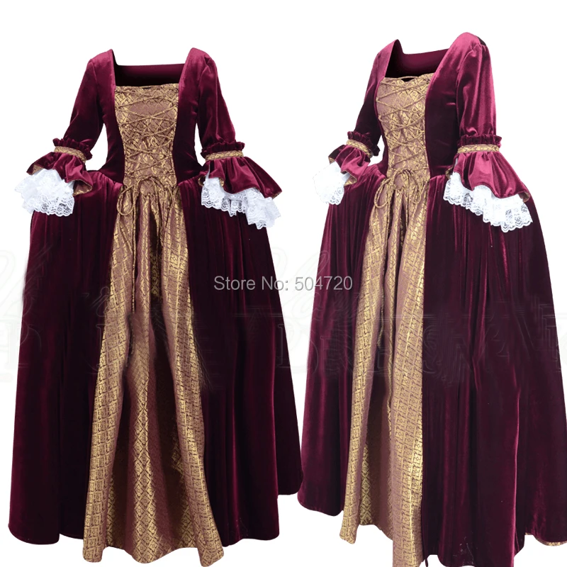 Customer to order!Red Velvet Civil War Renaissance Gothic Theater Dress medieval regency Halloween Gown Ball dress HL-171
Customer to order!Red Velvet Civil War Renaissance Gothic Theater Dress medieval regency Halloween Gown Ball dress HL-171