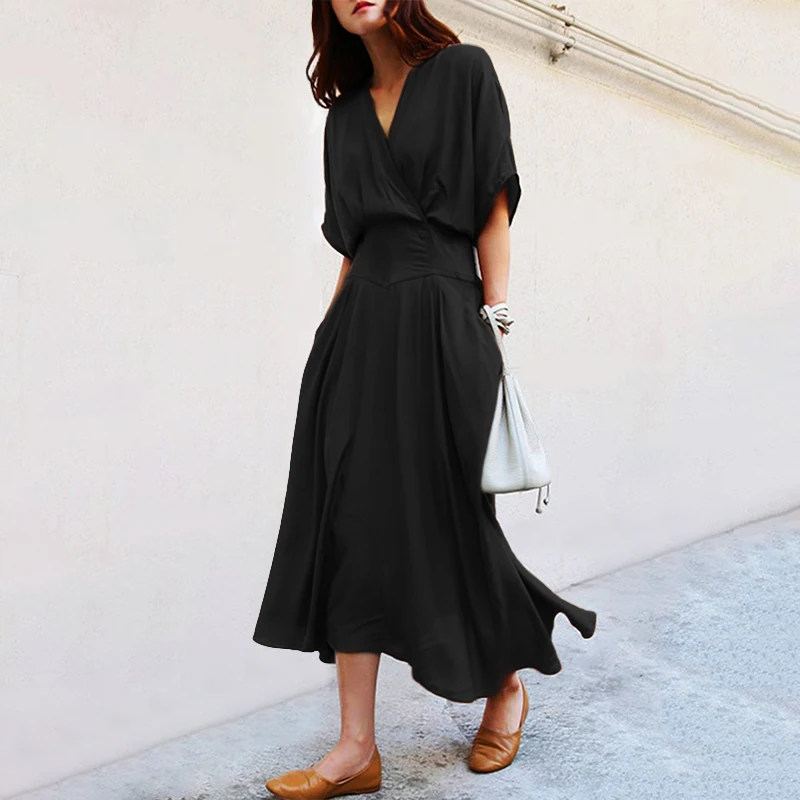 VONDA Women Dress Bohemian Casual Vintage Batwing Sleeve Party Mid-Calf Dress 2019 Summer Beach Vestidos OL Sundress Plus Size
VONDA Women Dress Bohemian Casual Vintage Batwing Sleeve Party Mid-Calf Dress 2019 Summer Beach Vestidos OL Sundress Plus Size